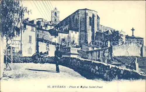 Hyeres Place et Eglise Saint Paul Kat. Hyeres