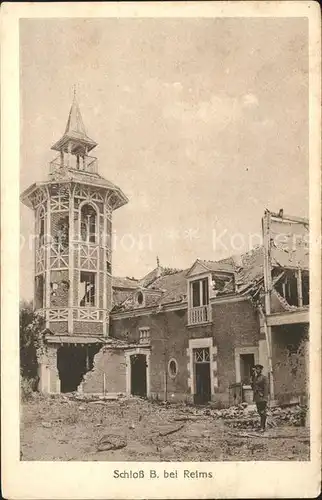 Reims Champagne Ardenne Schloss Brimont 1. Weltkrieg Chateau Ruines Grande Guerre Kat. Reims