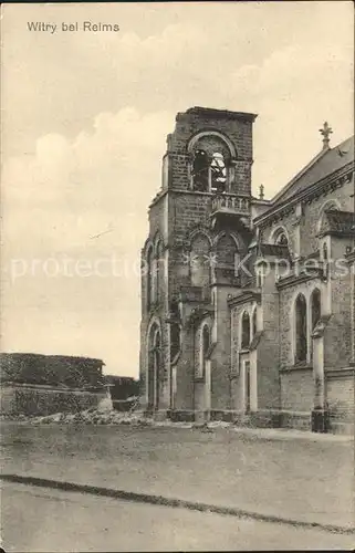 Witry les Reims Eglise Ruines Grande Guerre 1. Weltkrieg Kat. Witry les Reims