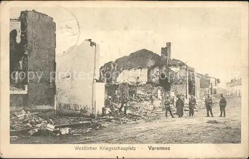 Varennes en Argonne Westlicher Kriegsschauplatz Ruinen 1. Weltkrieg Grande Guerre Kat. Varennes en Argonne