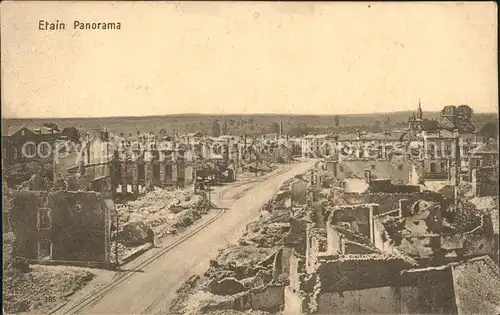 Etain Panorama Ruines Grande Guerre 1. Weltkrieg Kat. Etain