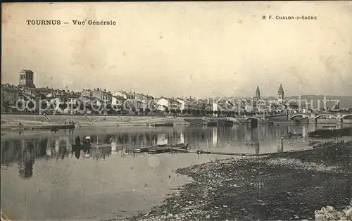 Tournus Vue generale Bords de la Riviere Kat. Tournus