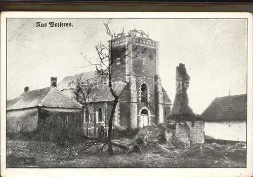 Pozieres Ruine Eglise Grande Guerre 1. Weltkrieg Kat. Pozieres