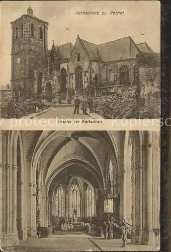 Rethel Ardennes Kathedrale 1. Weltkrieg Grande Guerre Kat. Rethel