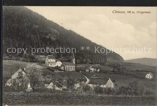 Climont Ortsansicht mit Kirche Kat. Urbeis