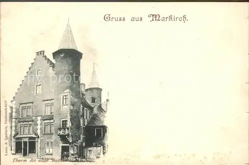 Markirch Turm des alten Rathauses Deutsche Reichspost Kat. Sainte Marie aux Mines