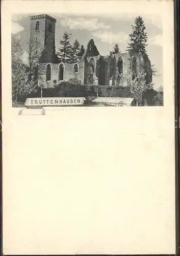 Truttenhausen Kirche Ruine Deutsche Reichspost Kat. Obernai
