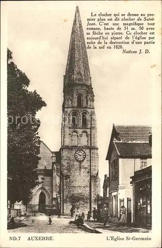 Auxerre Eglise Saint Germain Kat. Auxerre