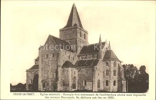 Cerisy la Foret Eglise abbatiale Monument historique Kat. Cerisy la Foret