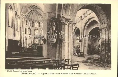 Cerisy la Foret Eglise vue sur le Choeur Chapelle Sainte Anne Monument historique Kat. Cerisy la Foret