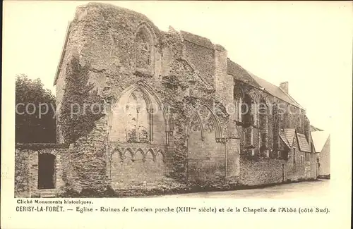 Cerisy la Foret Eglise Ruines de l ancien porche XIII siecle Chapelle de l Abbe Kat. Cerisy la Foret