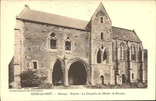 Cerisy la Foret Abbaye Entree Chapelle de l Abbe le Porche Monument historique Kat. Cerisy la Foret