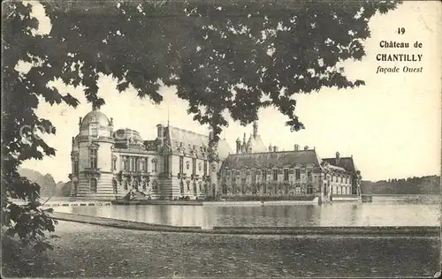 Chantilly Chateau Facade Ouest Kat. Chantilly