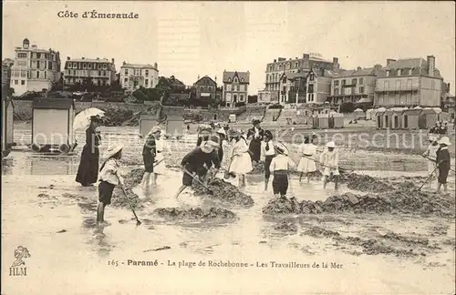 Parame Plage de Rochebonne Travailleurs de la Mer Kat. Saint Malo