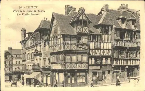 Lisieux Place de la Halle au Beurre Vieilles Maisons Kat. Lisieux