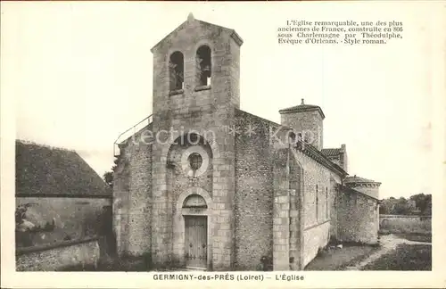 Germigny des Pres Eglise Monument historique Kat. Germigny des Pres