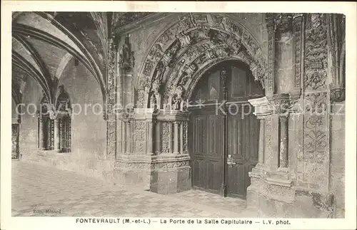 Fontevraud l Abbaye Abbaye Fontevrault La Porte de la Salle Capitulaire Kat. Fontevraud l Abbaye