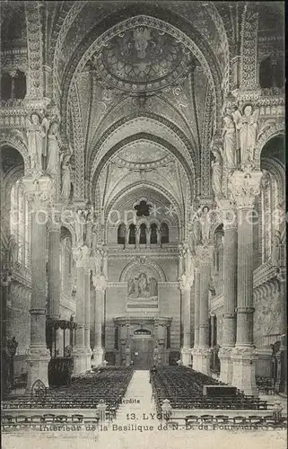 Lyon France Interieur de la Basilique de Notre Dame de Fourviere Kat. Lyon