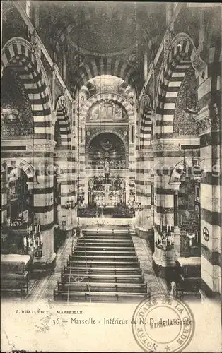 Marseille Interieur de Notre Dame de la Garde Kat. Marseille