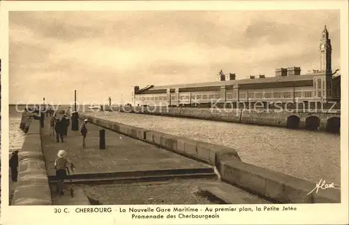 Cherbourg Octeville Basse Normandie Nouvelle Gare Maritime Petite Jetee Promenade Kat. Cherbourg Octeville