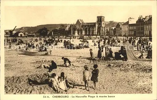 Cherbourg Octeville Basse Normandie Nouvelle Plage a maree basse Kat. Cherbourg Octeville