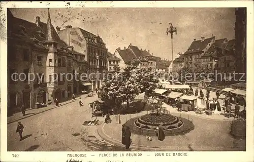 Mulhouse Muehlhausen Place de la Reunion Jour de Marche Kat. Mulhouse