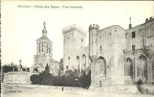 Avignon Vaucluse Palais des Papes vue generale Kat. Avignon