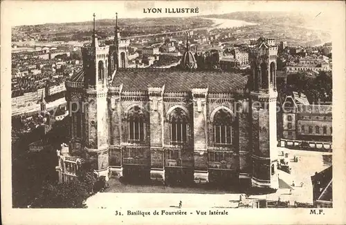 Lyon France Basilique de Fourviere vue laterale Kat. Lyon