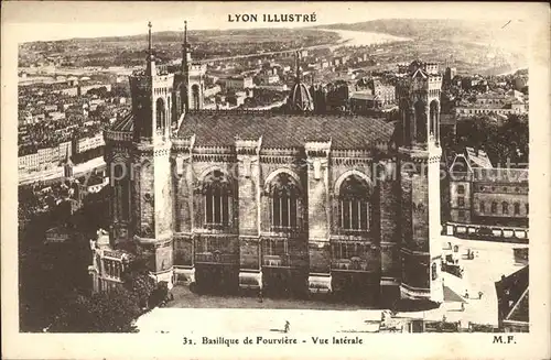 Lyon France Basilique de Fourviere vue lateral Kat. Lyon