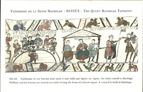 Bayeux Tapisserie de la Reine Mathilde Guillaume et ses barons Kat. Bayeux
