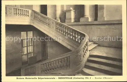 Benouville Calvados Maison Maternelle Departementale Escalier d Honneur Kat. Benouville