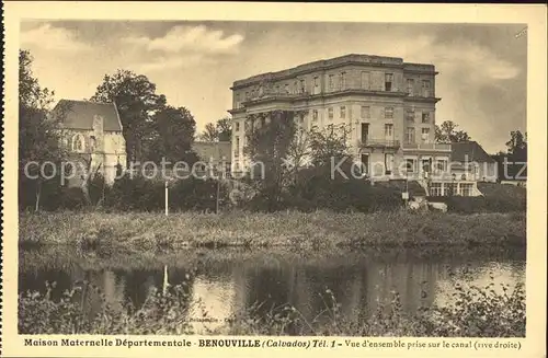 Benouville Calvados Maison Maternelle Departementale vue prise sur le canal Kat. Benouville