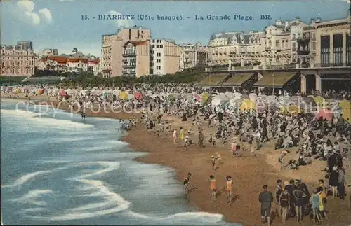 Biarritz Pyrenees Atlantiques La Grande Plage Cote basque Kat. Biarritz