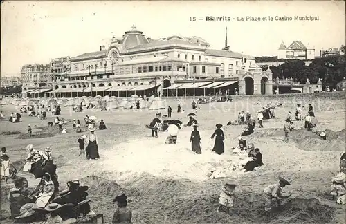 Biarritz Pyrenees Atlantiques Plage Casino Municipal Kat. Biarritz