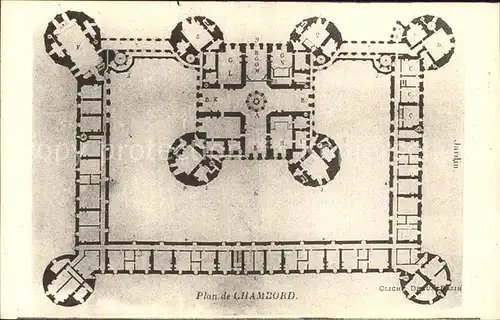 Chambord Blois Plan du Chambord Chateau Kat. Chambord
