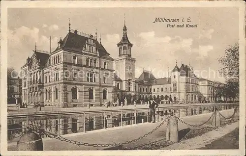 Muelhausen Elsass Post und Kanal Kat. Mulhouse