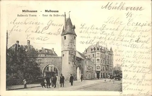 Mulhouse Muehlhausen Tour du Bollwerk Turm Kat. Mulhouse