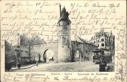 Mulhouse Muehlhausen Bastion Bollwerk Turm Kat. Mulhouse