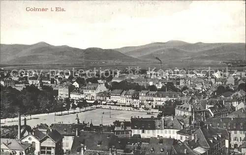 Colmar Haut Rhin Elsass Blick ueber die Stadt Vogesen Kat. Colmar