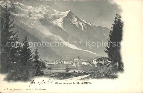 Chamonix Panorama avec le Mont Blanc Kat. Chamonix Mont Blanc