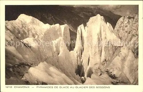 Chamonix Pyramides de Glace au Glacier des Bossons Gletscher Collection Les Deux Savoies Kat. Chamonix Mont Blanc