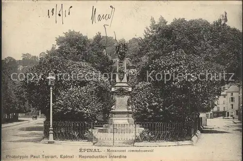 Epinal Vosges Monument commemoratif Kat. Epinal