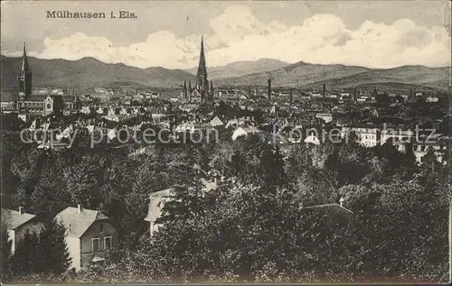 Muelhausen Elsass Vue generale et les Vosges Kat. Mulhouse