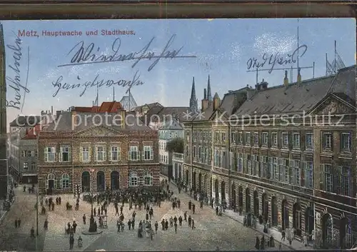 Metz Moselle Hauptwache und Stadthaus Kat. Metz