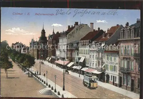 Colmar Haut Rhin Elsass Rufacherstrasse Strassenbahn Kat. Colmar