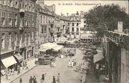 Saint Malo Ille et Vilaine Bretagne Place Chateaubriand Kat. Saint Malo