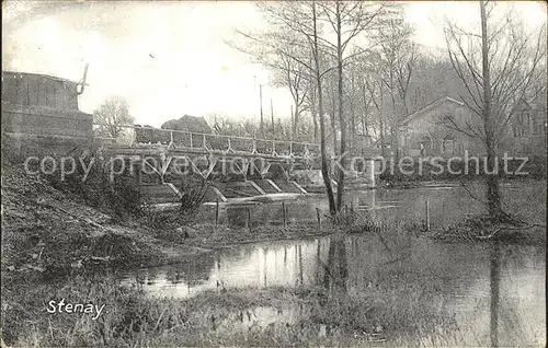 Stenay Uferpartie an der Maas Bruecke Kat. Stenay