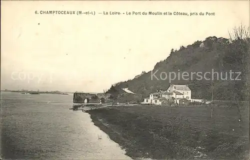 Champtoceaux Bords de la Loire Port du Moulin et le Coteau Kat. Champtoceaux