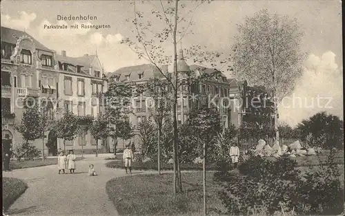 Diedenhofen Parkstrasse mit Rosengarten Kat. Thionville