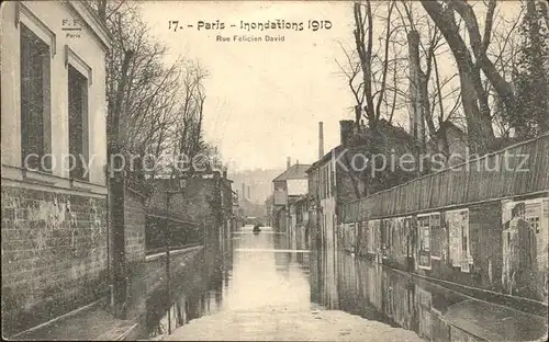 Paris Inondations Janvier 1910 Hochwasser Katastrophe Kat. Paris